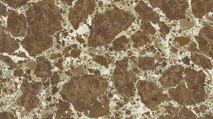   Close-up of marbled surface with brown and white speckles on top