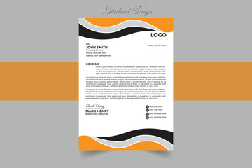 Professional business letterhead design for corporate company.