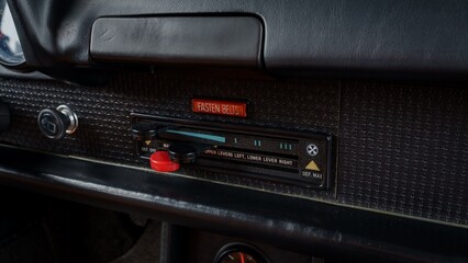 Heater controls in a car