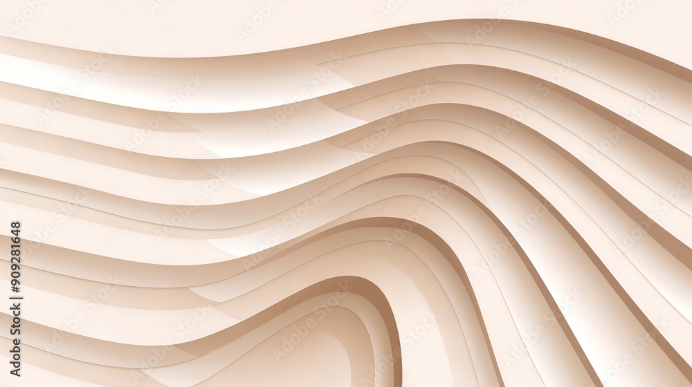 Poster a white background with a wavy pattern at the bottom of the image and centered