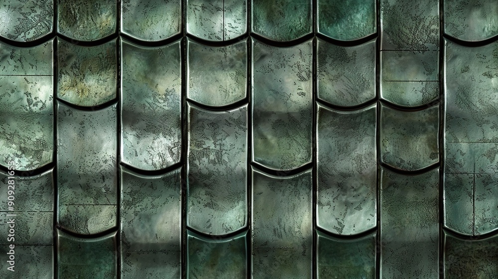 Poster a detailed image of a metallic object with various irregularities in shape and size
