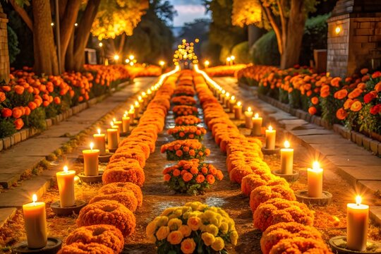 Celebration of the Dia de Muertos (Day of the dead) in Mexico