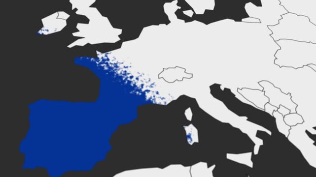 map of the expanding European Union from the southern countries to the northern