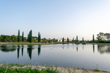 Naklejka premium Lakes Park, Rota. Province of Cadiz. Spain. Europe. 
