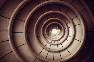 Fototapeta premium Abstract image of a spiral staircase