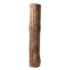 Fototapeta premium Wooden pole standup rich texture 