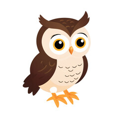 Fototapeta premium clipart isolated of cute owl bird illustration