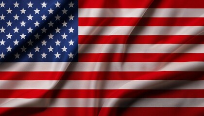 Obraz premium United States Flag with 50 Stars: Election 2024 - Trump vs. Harris