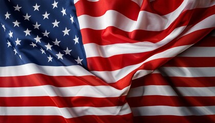 Obraz premium United States Flag with 50 Stars: Election 2024 - Trump vs. Harris