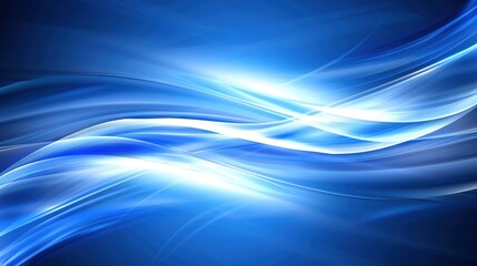   A blue-and-white abstract background features a radiating wave of light emanating from its center