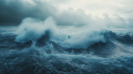 Obraz premium Rough Sea with Dramatic Waves