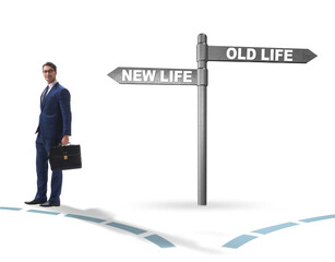 Concept of new and old life