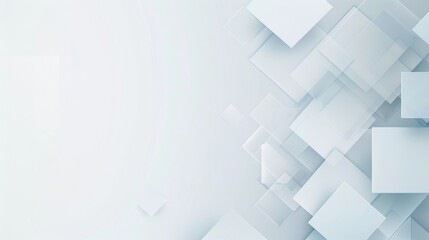 Obraz premium Minimalist Website Design Element with Grey Border, Light Blue Squares, and Grey Checkered Patterns on White Background. Flat Color Blocks with Copy Space for Text.