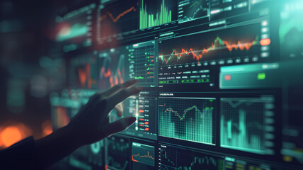 High technology cyber dashboard control, futuristic interface touchscreen panel with buttons,  graphic UI data analytics.