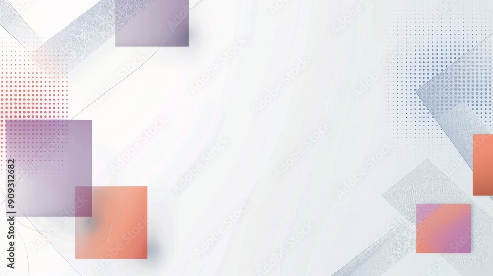 Aufkleber minimalist design with light pink squares, purple and transparent checkered patterns, and grey borde