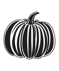 Halloween pumpkin silhouette collection. Vector illustration isolated on a white background