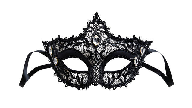 Venetian Lace Mask with Jewel Accents ideal for Masquerade Balls, Costume Events, Theatrical Performances, Elegant Parties, and Formal Occasions