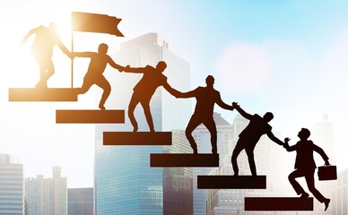 Concept of mentoship and support in business