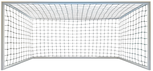 Soccer football sport game goal frame with net isolated on transparent background. Championship match score kick, tournament league, mesh grid object