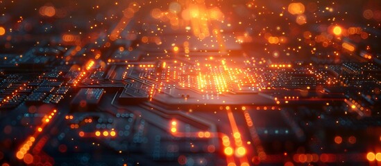 Fototapeta premium a close up of a circuit board