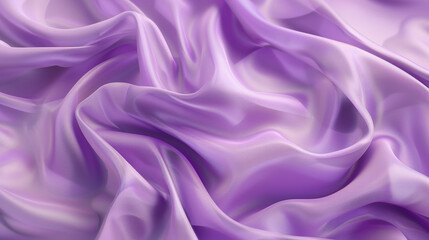Fototapeta premium Luxurious soft draped purple satin fabric with smooth texture, elegant and shiny material.