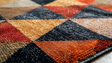 Fototapeta premium Triangles multi colored carpet for indoor