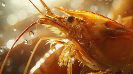 shrimp in water