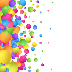 Background with render 3d pink balls. Round Sphere of geometric objects, pearl made of metal and plastic. vector illustration, Eps 10