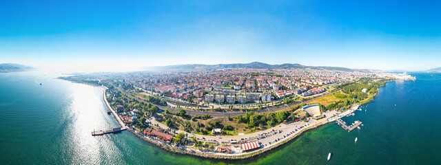 Derince, Kocaeli, Turkey. Derince is a town in Kocaeli province, Turkey. Aerial view with drone.