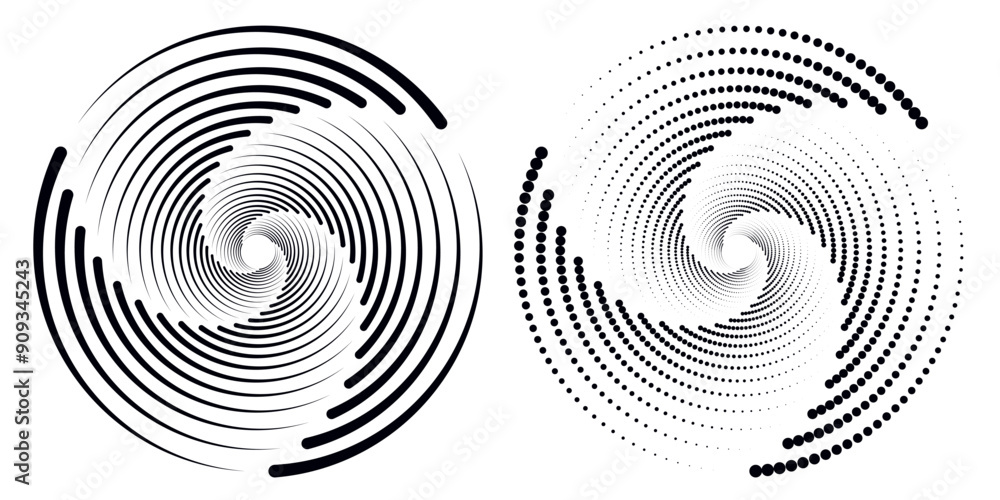 Poster halftone circle frame dotted background set. round border icon using halftone random circle dots ras