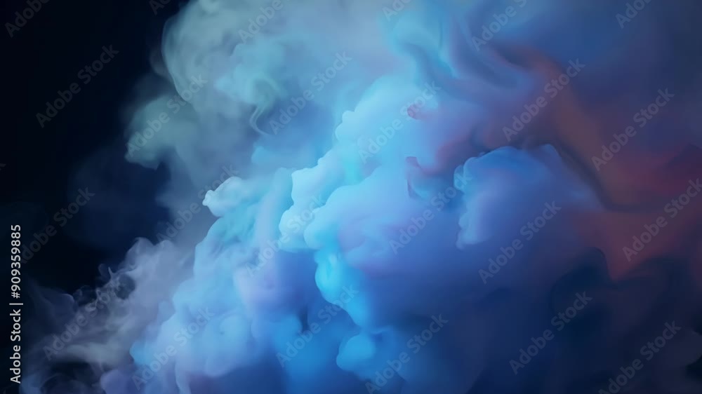 Poster a mesmerizing display of soft blue clouds fills the twilight sky, creating a serene atmosphere that 