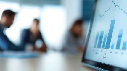 Frustrated Business Team Analyzing Declining Sales Charts in Meeting