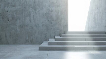 Obraz premium Ascending to Success - Abstract Staircase Symbolizing Achievement of Business Goals with Copy Space for Text