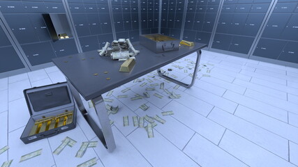 金庫室　3DCGレンダリング