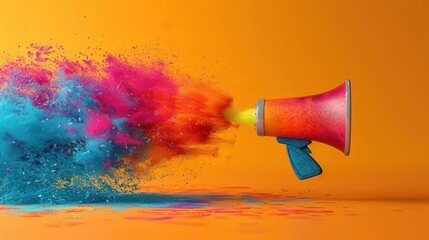 Engaging 3D illustration of a brand awareness concept, featuring marketing campaigns and creative advertising strategies, with generous copy space for text or branding