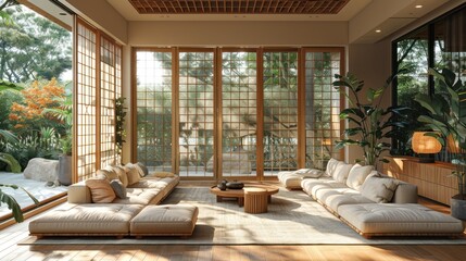 Fototapeta premium Japanese Modern Interior Design