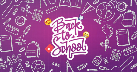 Back to school text vector template design.