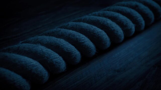Large Jute Rope In Dark Room