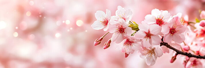 Blossoming Cherry Blossoms in Spring Garden