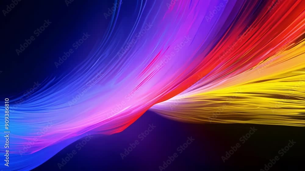 Poster colorful trails of light weave gracefully through the dark, creating a mesmerizing visual experience