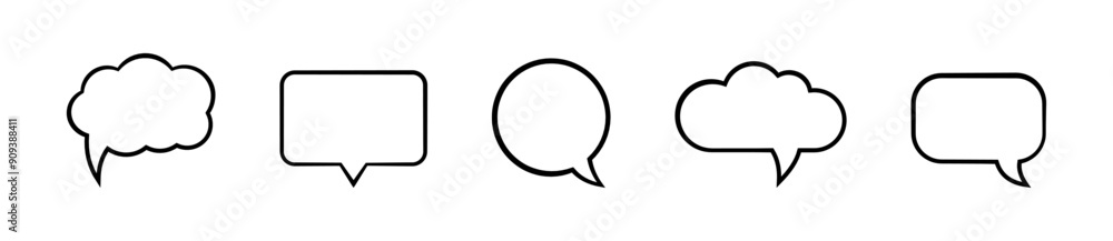 Poster speech bubble vector icon set. quote frame gradient collection.