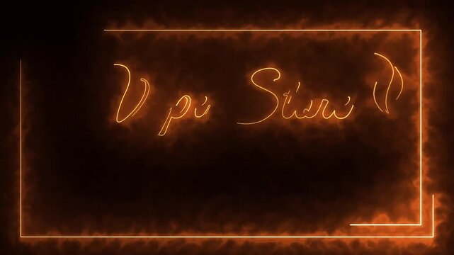 vape store signed fire light effect green screen background