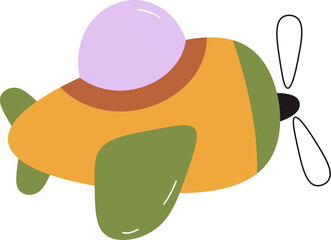 Retro Air Plane Cartoon