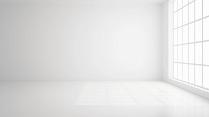 Empty white room background