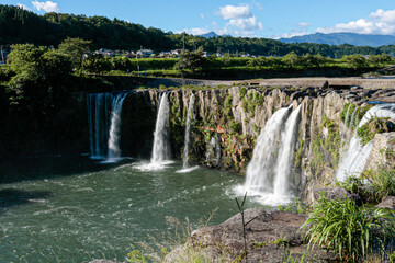 Fototapeta premium イオンたっぷり、原尻の滝でリフレッシュ
