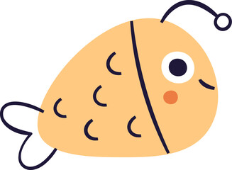 Fish Childish Hand Drawn