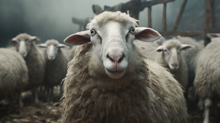 Fototapeta premium flock of sheep