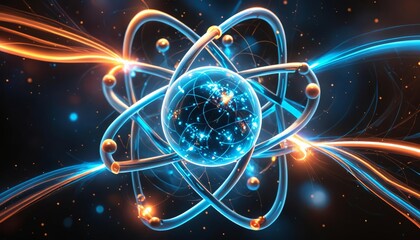 Obraz premium Proton Model in Nuclear Particle Science