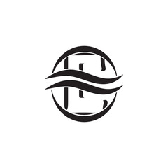 letter e logo template that is unique and simple