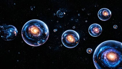 Fototapeta premium Multiverse Theory with Cosmic Bubbles